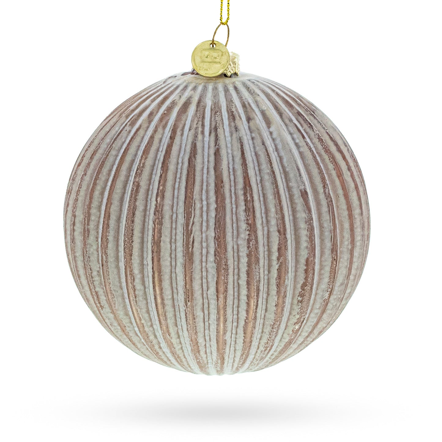 Ribbed Matte Glass Ball Glass Christmas Ornament