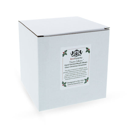 Flask Clear Glass Christmas Ornament