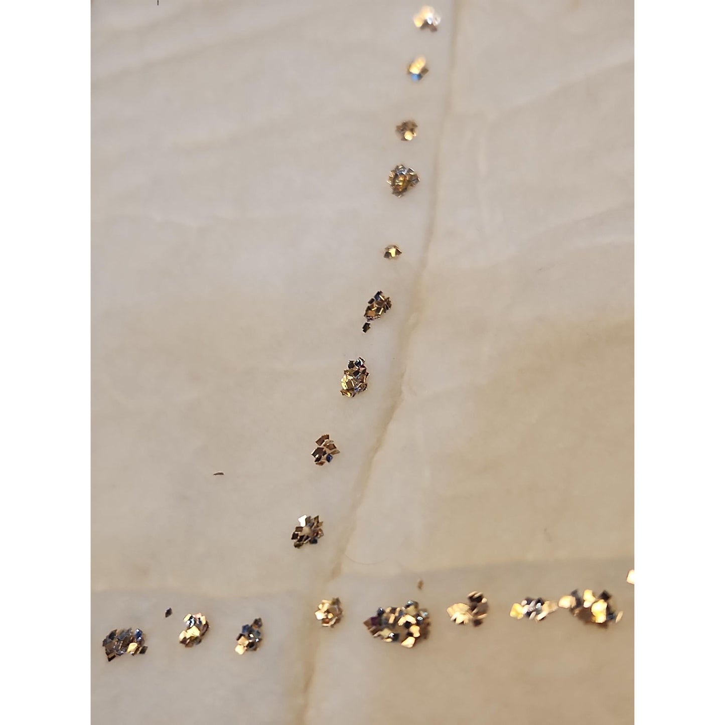 Replica of Antique Ornaments with Actual Vintage Paper Scraps and newer Crepe and Cotton Batting. Chr111