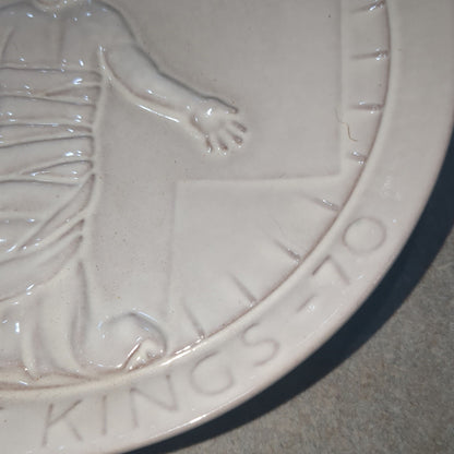 vintage Frankoma plate 1970 king of kings