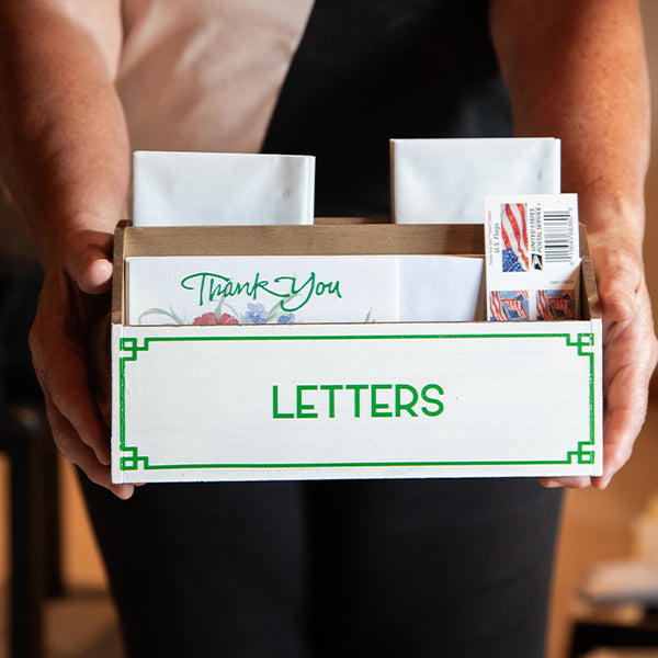 Green & White Desktop Organizer, Choose Your Style   NOT AVAILABLE AT MINDEN LOCATION