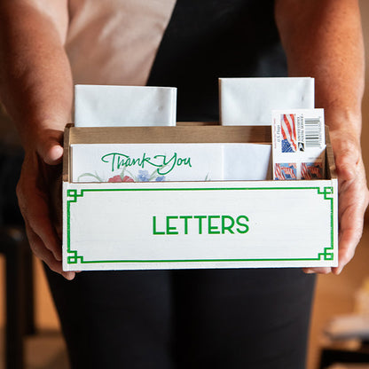 Green & White Desktop Organizer, Choose Your Style   NOT AVAILABLE AT MINDEN LOCATION