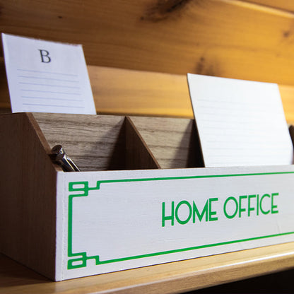 Green & White Desktop Organizer, Choose Your Style   NOT AVAILABLE AT MINDEN LOCATION