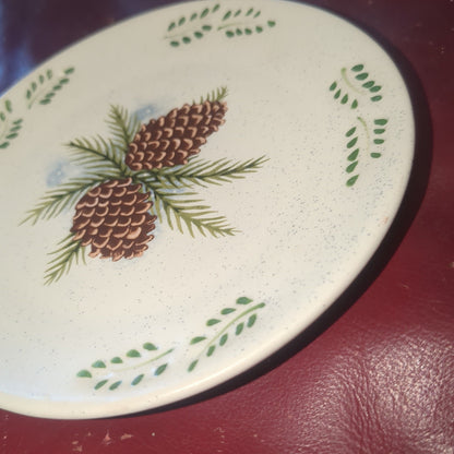 Vintage 4 inch plate from MWW Market 225 pinecones