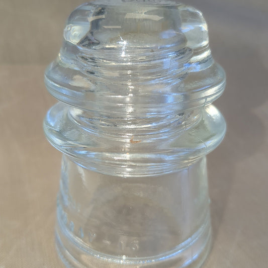 Vintage Clear glass Hemingray #16 insulator h6-16