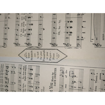 Vintage 1924 Sheet Music, "Oh, Baby - Don't Say No - Say Maybe" Irving Berlin