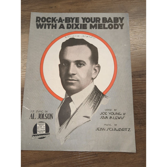 VINTAGE SHEET MUSIC - Rock A Bye Your Baby With A Dixie Melody