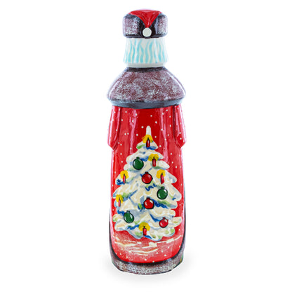 Nutcracker on Christmas Tree Hand Carved Wooden Santa Figurine 7.25 Inches