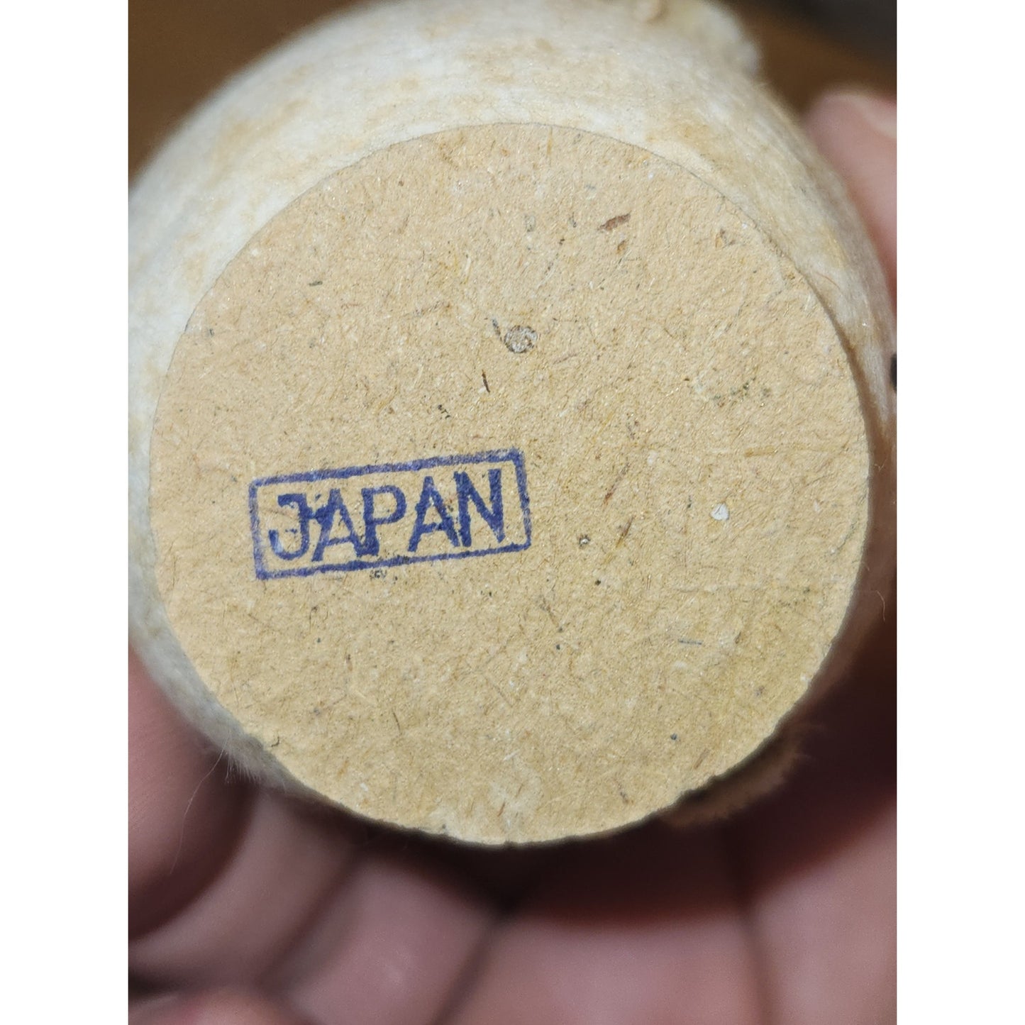 Vintage Christmas Spun Paper Mache & Chenille Putz Snowman Japan 3.5" sm5