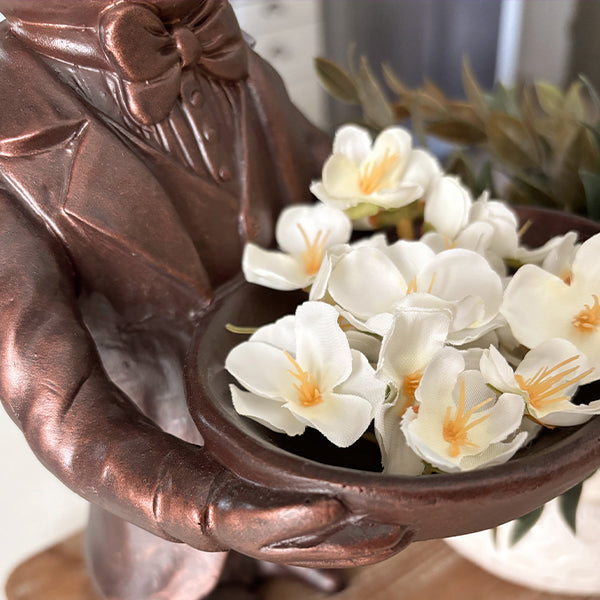 Charming Frog Bronze Bowl | Dapper Critters Collection  NOT AVAILABLE AT MINDEN LOCATION