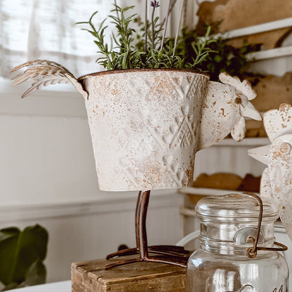 Indoor/Outdoor Distressed Hen Planter, Choose Your Style  NOT AVAILABLE AT MINDEN LOCATION