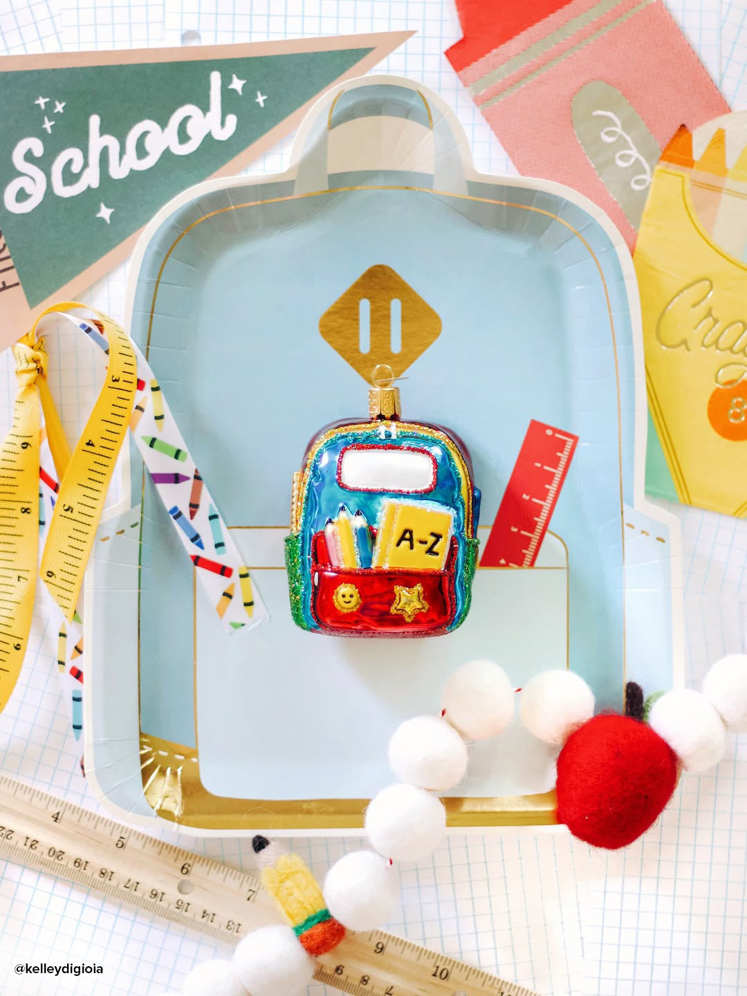 First Day Of School Ornament  NOT AVAILABLE AT MINDEN LOCATION