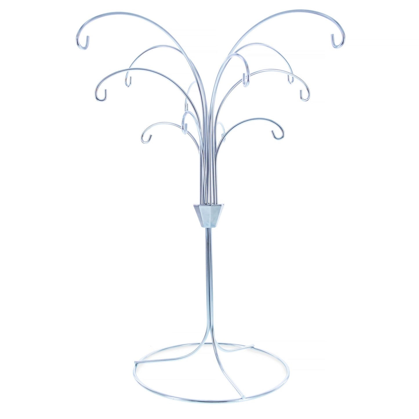 12-Arm Spiral Fountain Brass Silver Metal Ornament Stand Display 11.5 Inches (Taiwan)