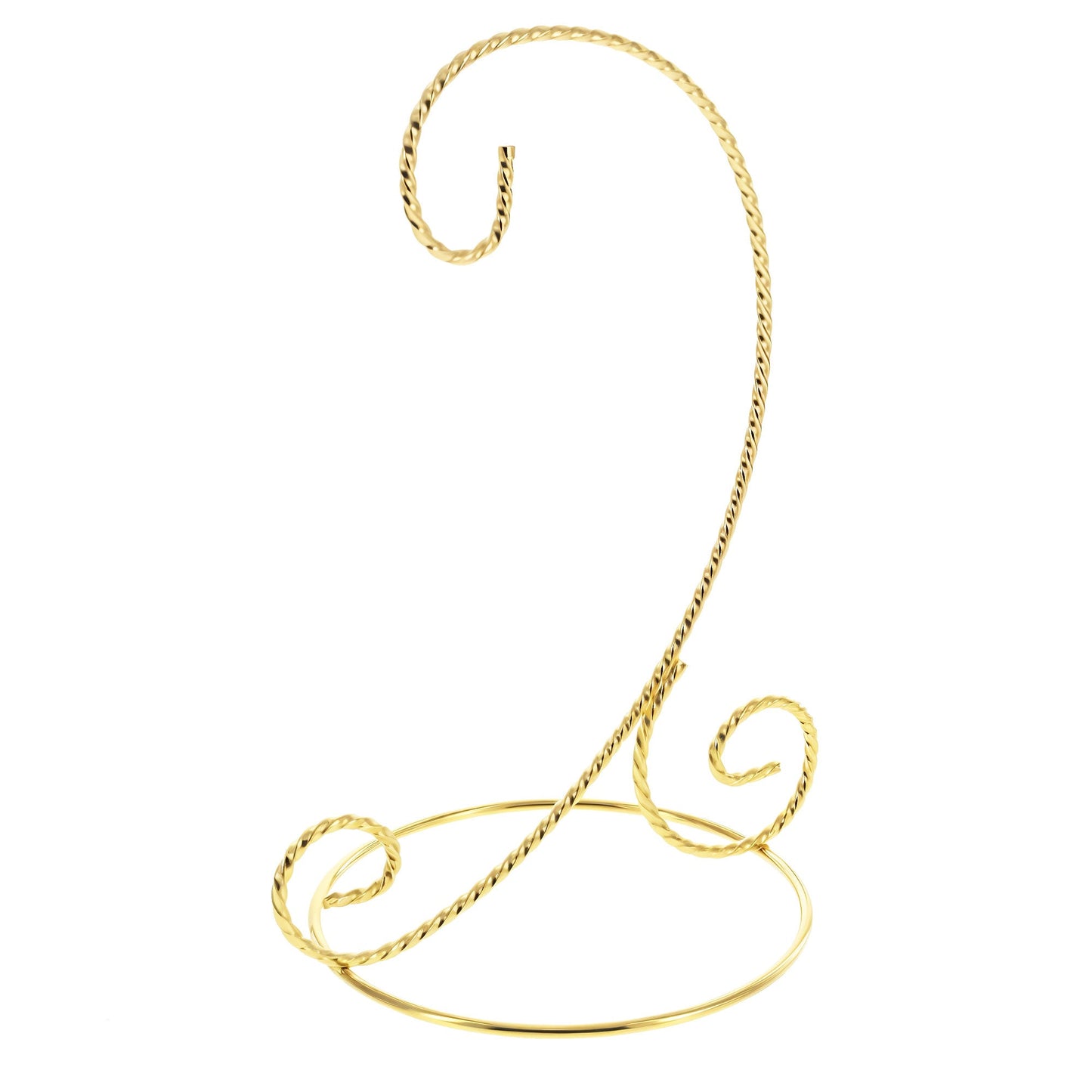 Twisted Wire Gold Metal Ornament Stand Display 7.2 Inches (Taiwan)
