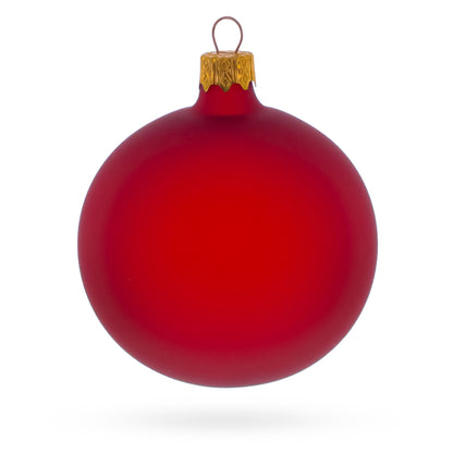 Set of 6 Translucent Red Glass Ball Christmas Ornaments 3.25 Inches