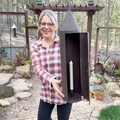 Oversized Rustic Chimney Floor Lantern  NOT AVAILABLE AT MINDEN LOCATION