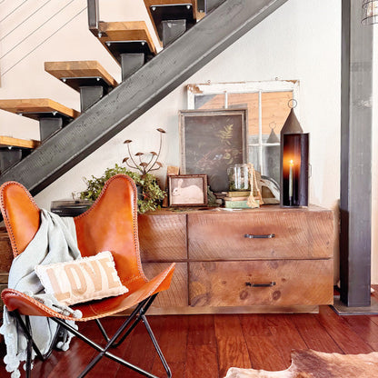 Oversized Rustic Chimney Floor Lantern  NOT AVAILABLE AT MINDEN LOCATION