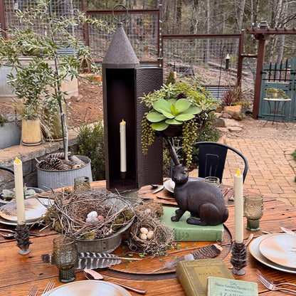 Oversized Rustic Chimney Floor Lantern  NOT AVAILABLE AT MINDEN LOCATION