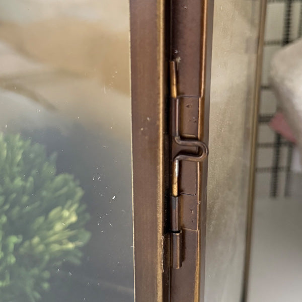 Rustic Bronze Tempered Glass Lanterns, Set of Three  NOT AVAILABLE AT MINDEN LOCATION