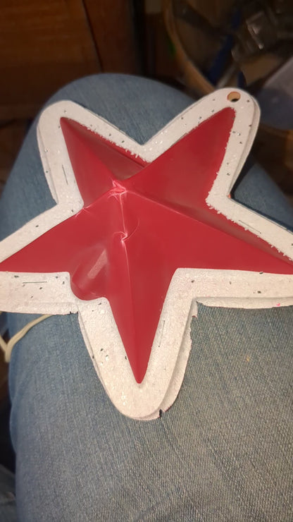 Vintage possible Noma GloIite illuminated Christmas Tree Star Topper flashes tt243