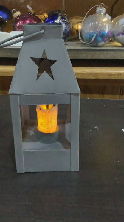 Farmhouse Colors Mini Star Lantern dark grey