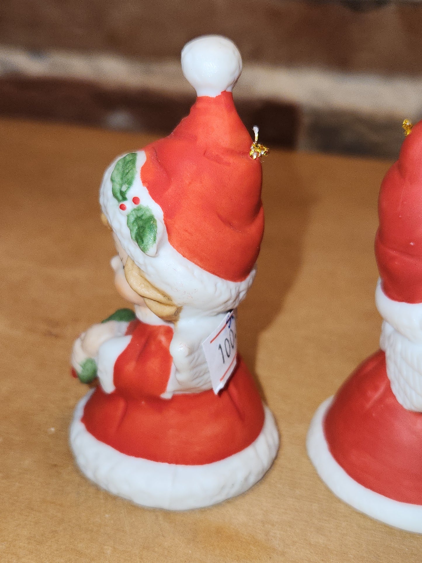 Vintage Lefton Petite Angel Girl Bell Figurines Set of 3. Praying Angel Signed.