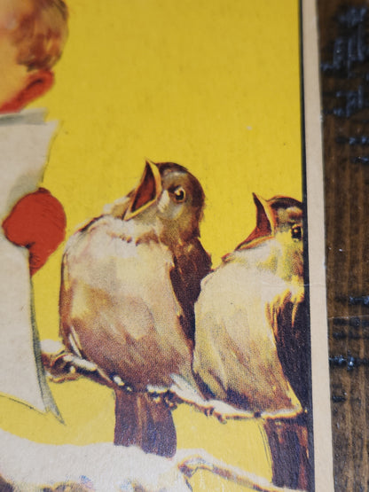 Vintage 666 Quartette Advertising Fan Medicine Liquid Salve Tablets Nose Drops Birds Baby fan12