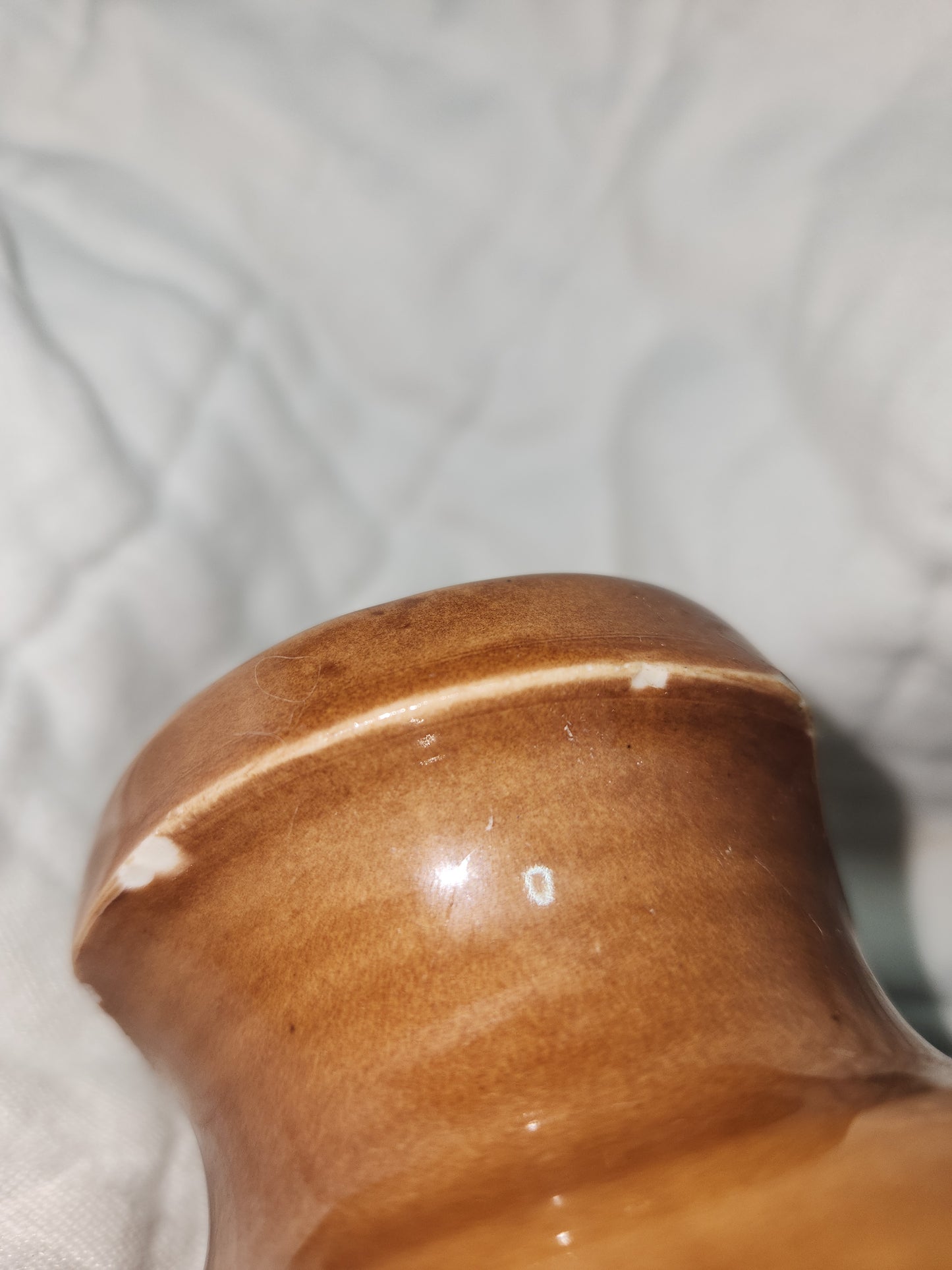 Ohio Brass Company Caramel brown Ceramic Porcelain Glazed Electric Insulator obc1