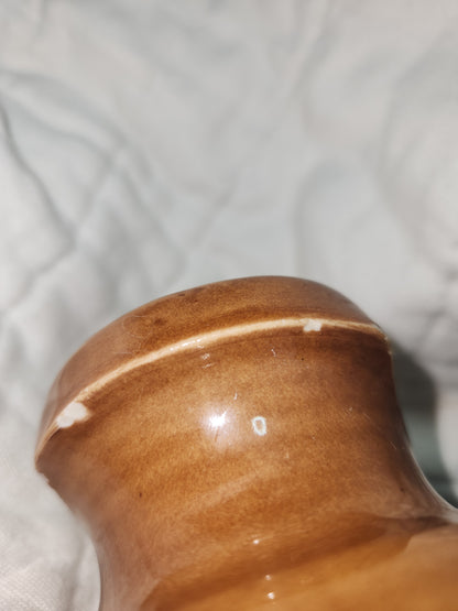 Ohio Brass Company Caramel brown Ceramic Porcelain Glazed Electric Insulator obc1