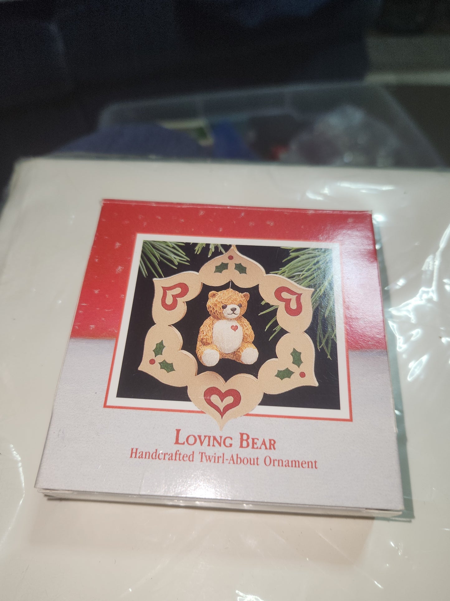 Vintage Hallmark Keepsake Ornament Loving Bear 1988 has box