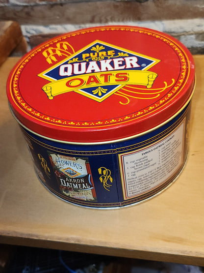 Vintage Quaker Oats Limited Edition 1983 Tin Includes Recipe Card NO CONTENTS ti30