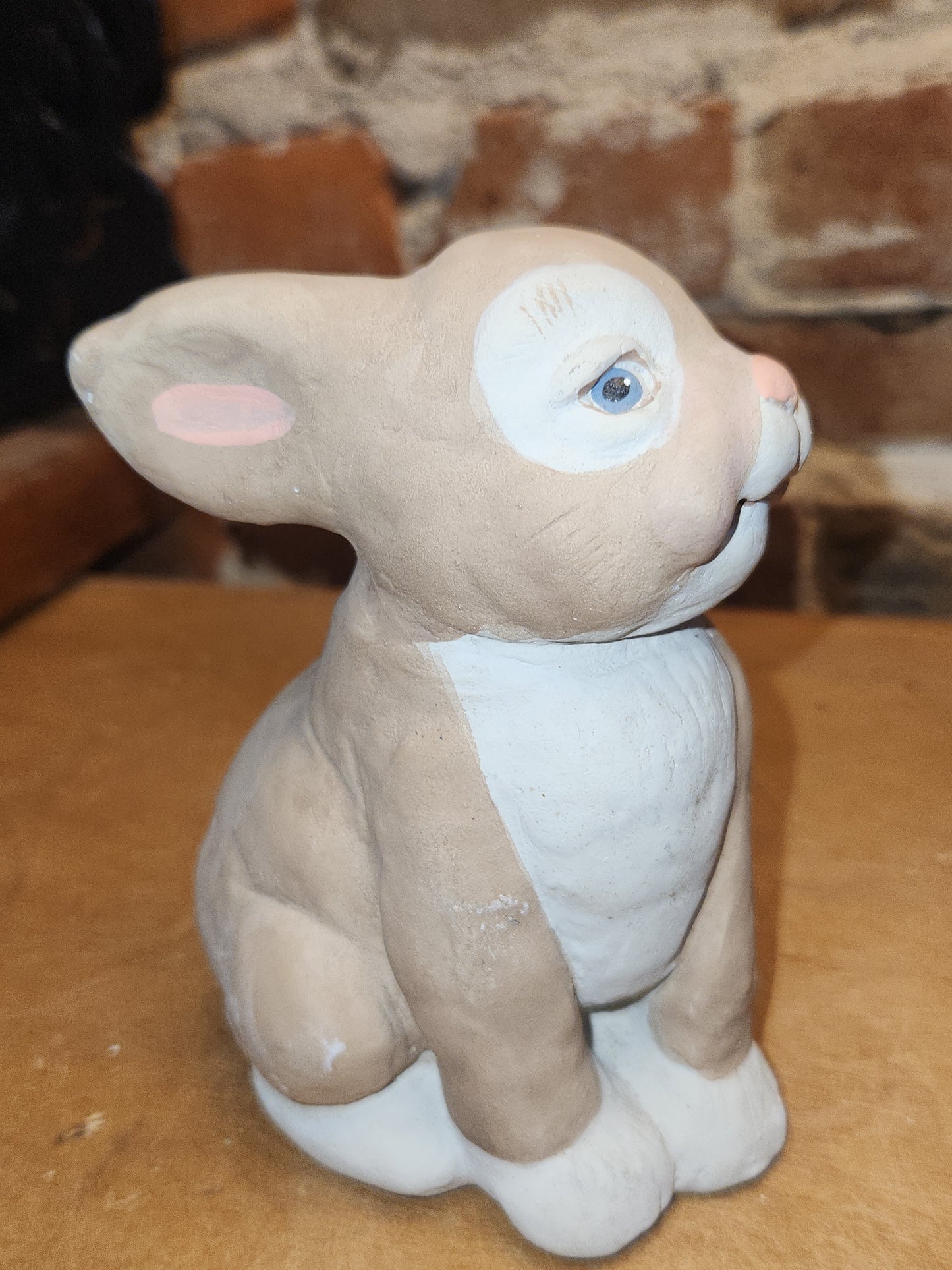 Vintage Dreamsicles Bunny Rabbit Tan White Sitting Kristin Haynes Cast Art Industries di10