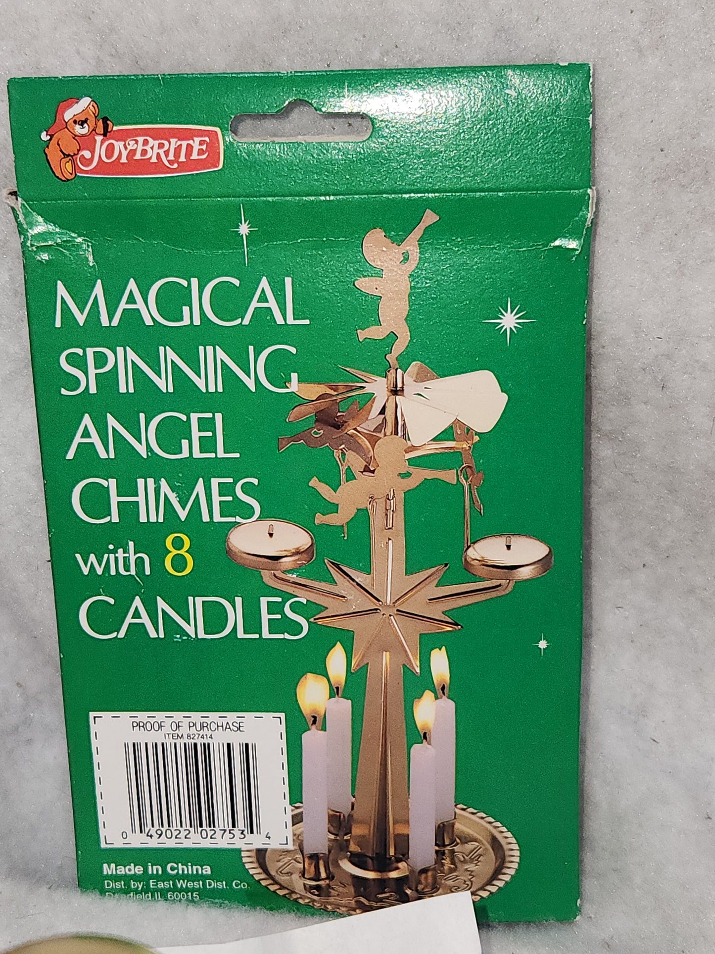 Vintage Joybrite Magical Spinning Angel Chimes NIB no candles