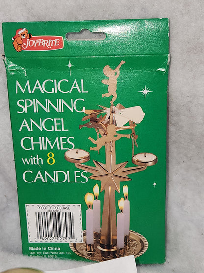 Vintage Joybrite Magical Spinning Angel Chimes NIB no candles
