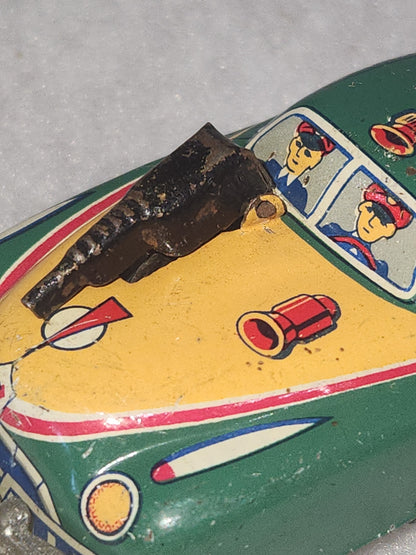 Vintage G-Men Gangster Tin Litho Toy Car Japan car6