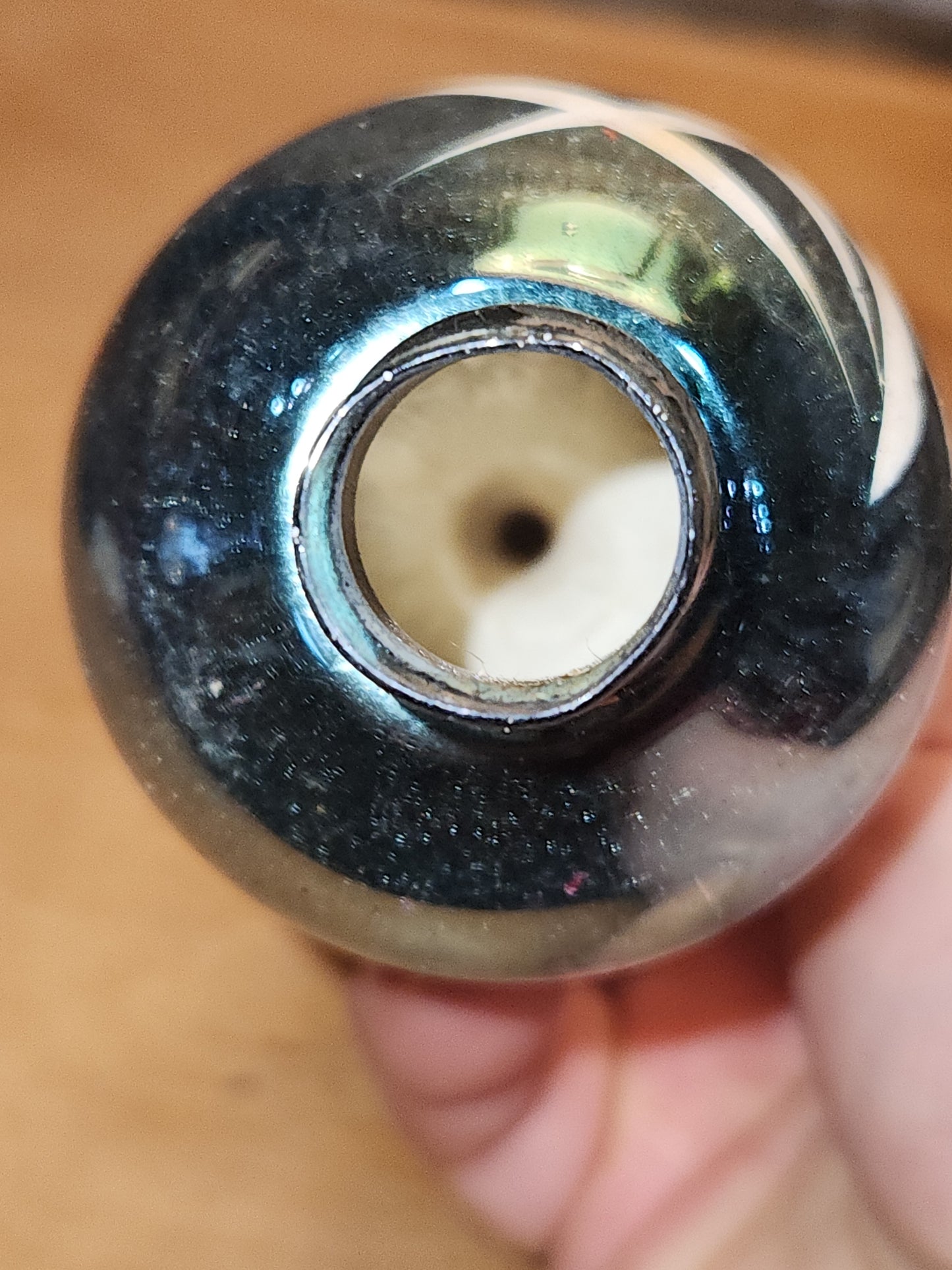 Vintage Mercury Glass Tree Topper Teal and Silver NO BOX tt08