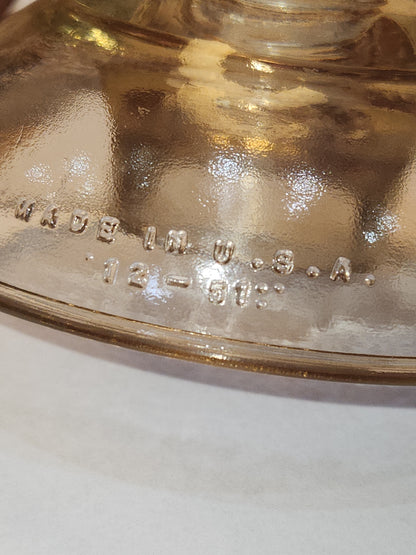 Vintage Kimble 830 Clear but Slight Amber Tint Tempered Glass Insulator 12-51 Made in USA 830a