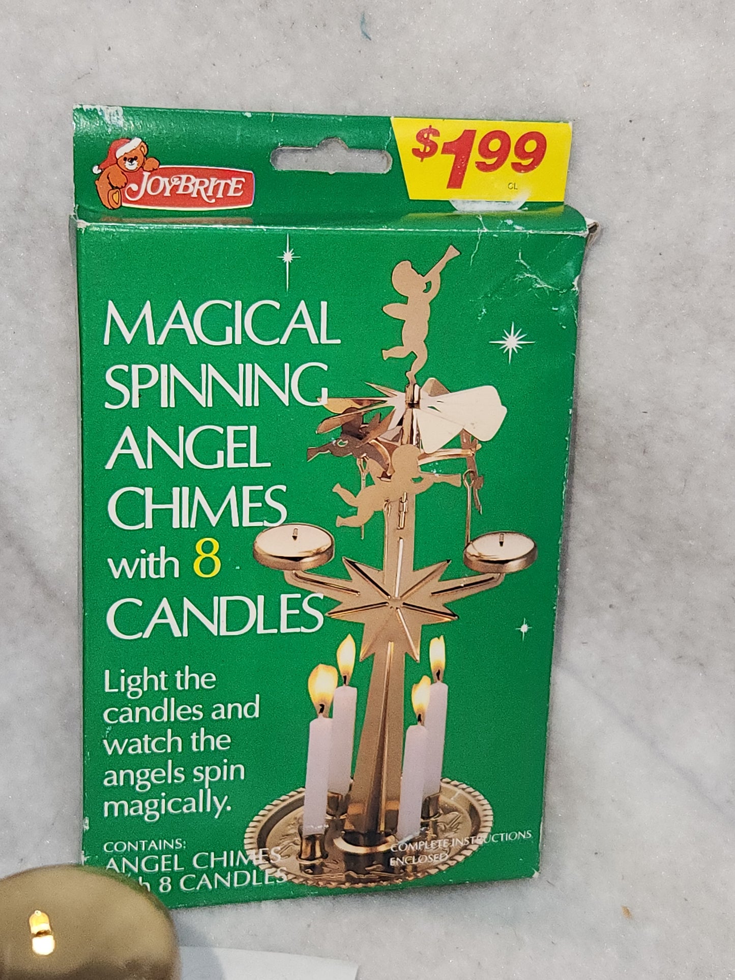 Vintage Joybrite Magical Spinning Angel Chimes NIB no candles