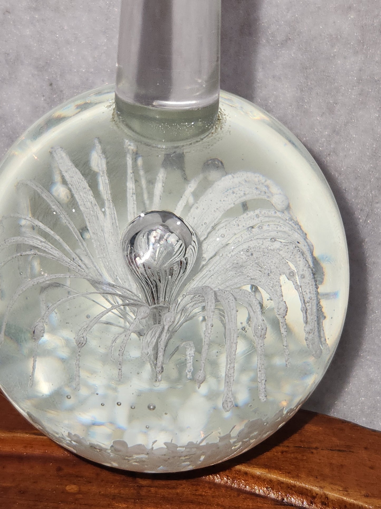Vintage paperweight ring holder glass pw1