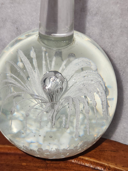 Vintage paperweight ring holder glass pw1