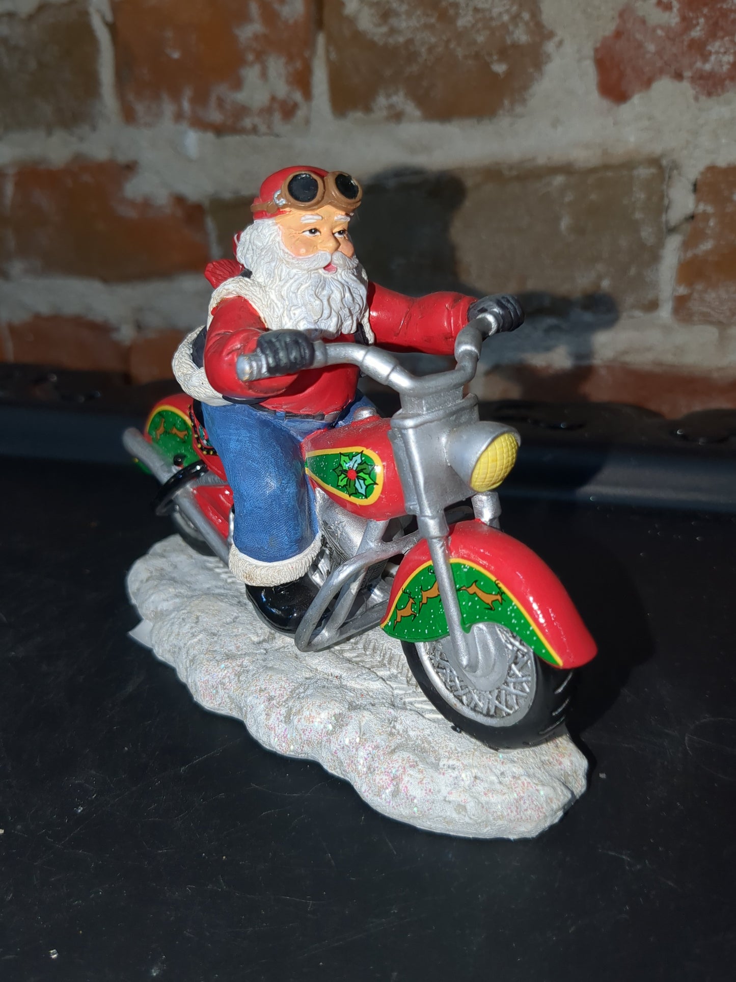 Christmas Limited Edition Rebel Without A Claus motorcycle Figurine "A Cool Yule for Santa" by Hamilton r14