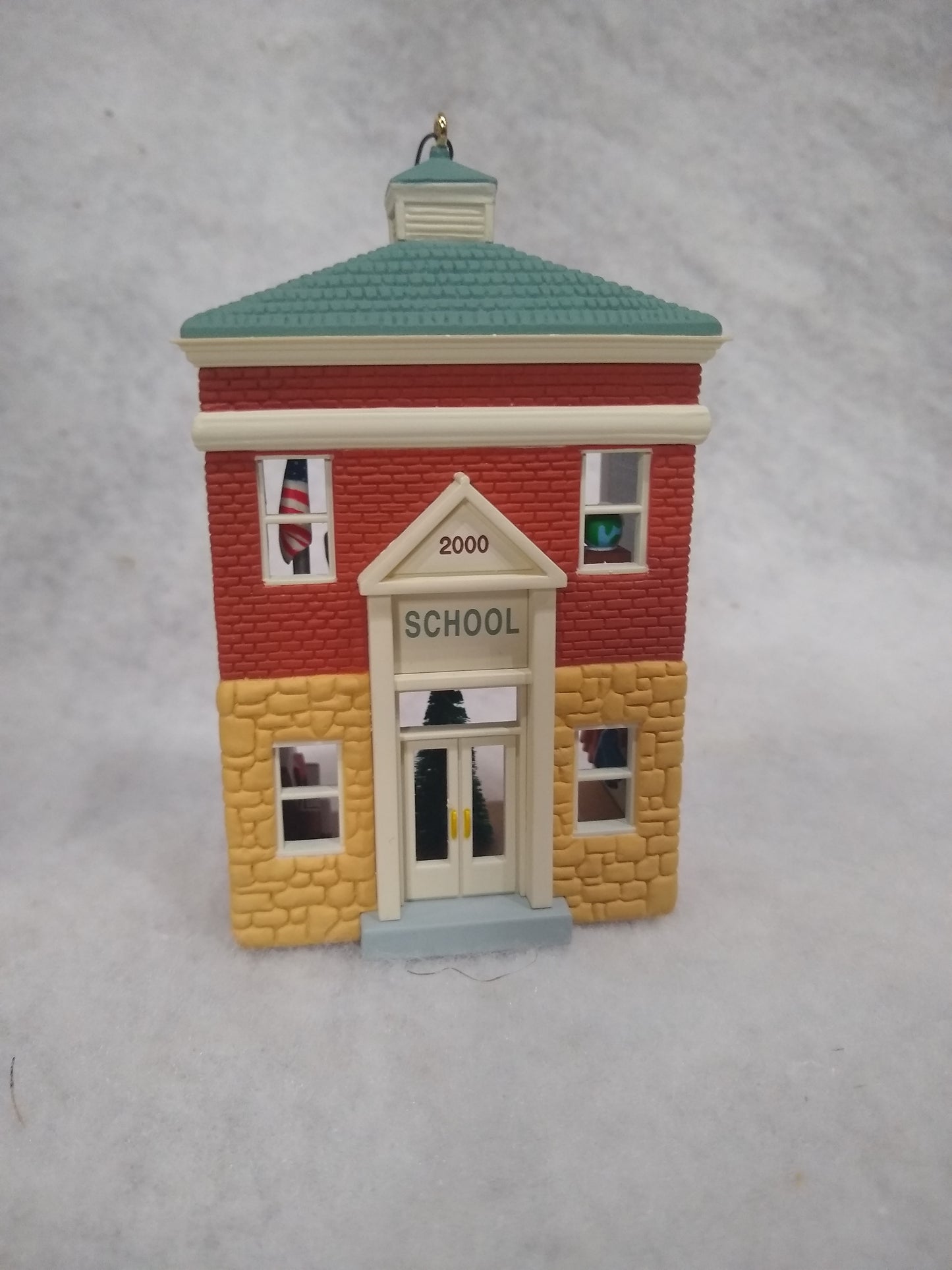 Schoolhouse Ornament Hallmark Nostalgic Houses and shops hh2000