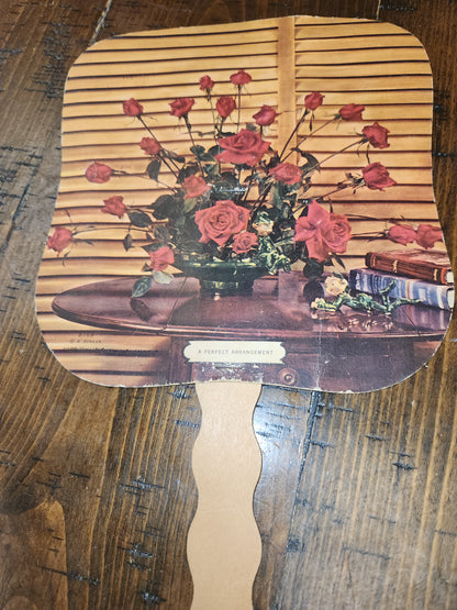 Vintage Advertising Fans Set of 3 Steele Funeral Home Nebraska Norcraft Inc. Cincinnati Ohio fan5