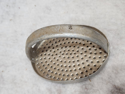 Vintage Antique Primitive Tin aluminum Palm Grater Hand Grater Ricer kit99