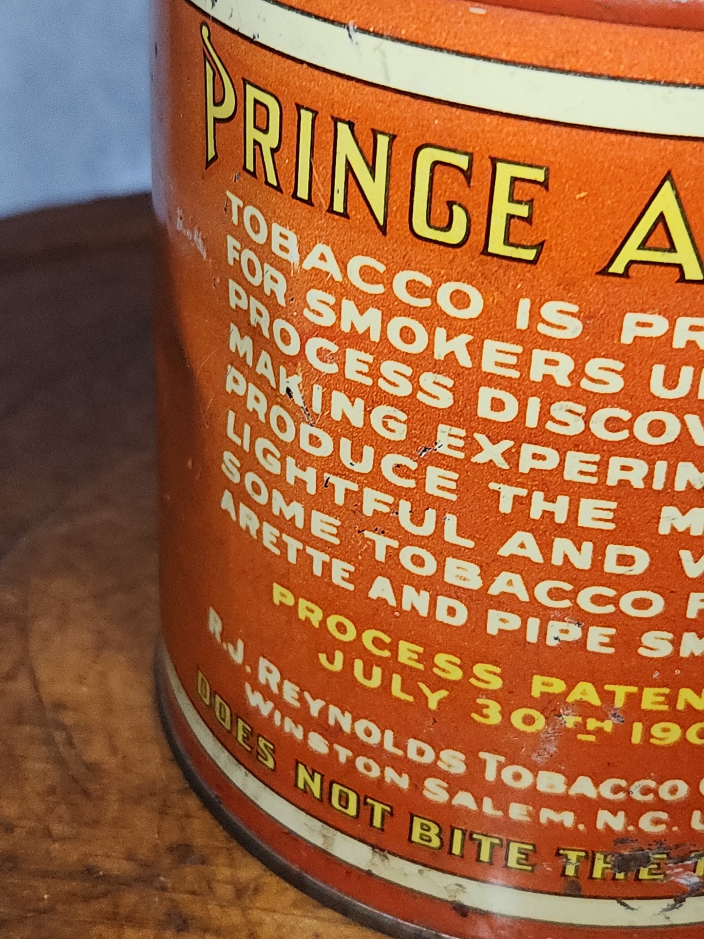 Vintage Prince Albert Tobacco Can Tin with lid opener t11 EMPTY