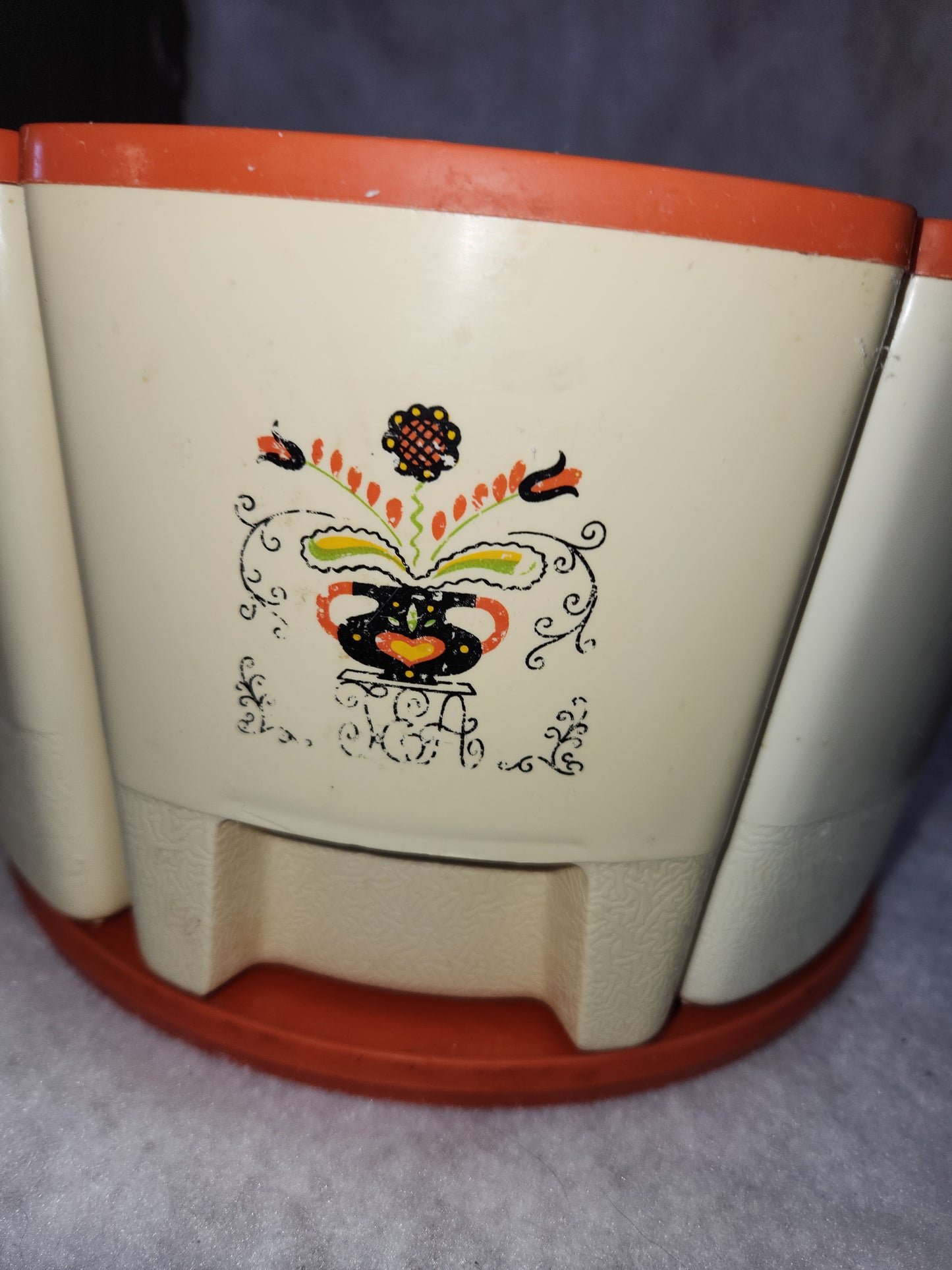 Vintage Sterilite Kitchen wedge Canister Set Flour Sugar Tea Coffee MCM mid-century can12
