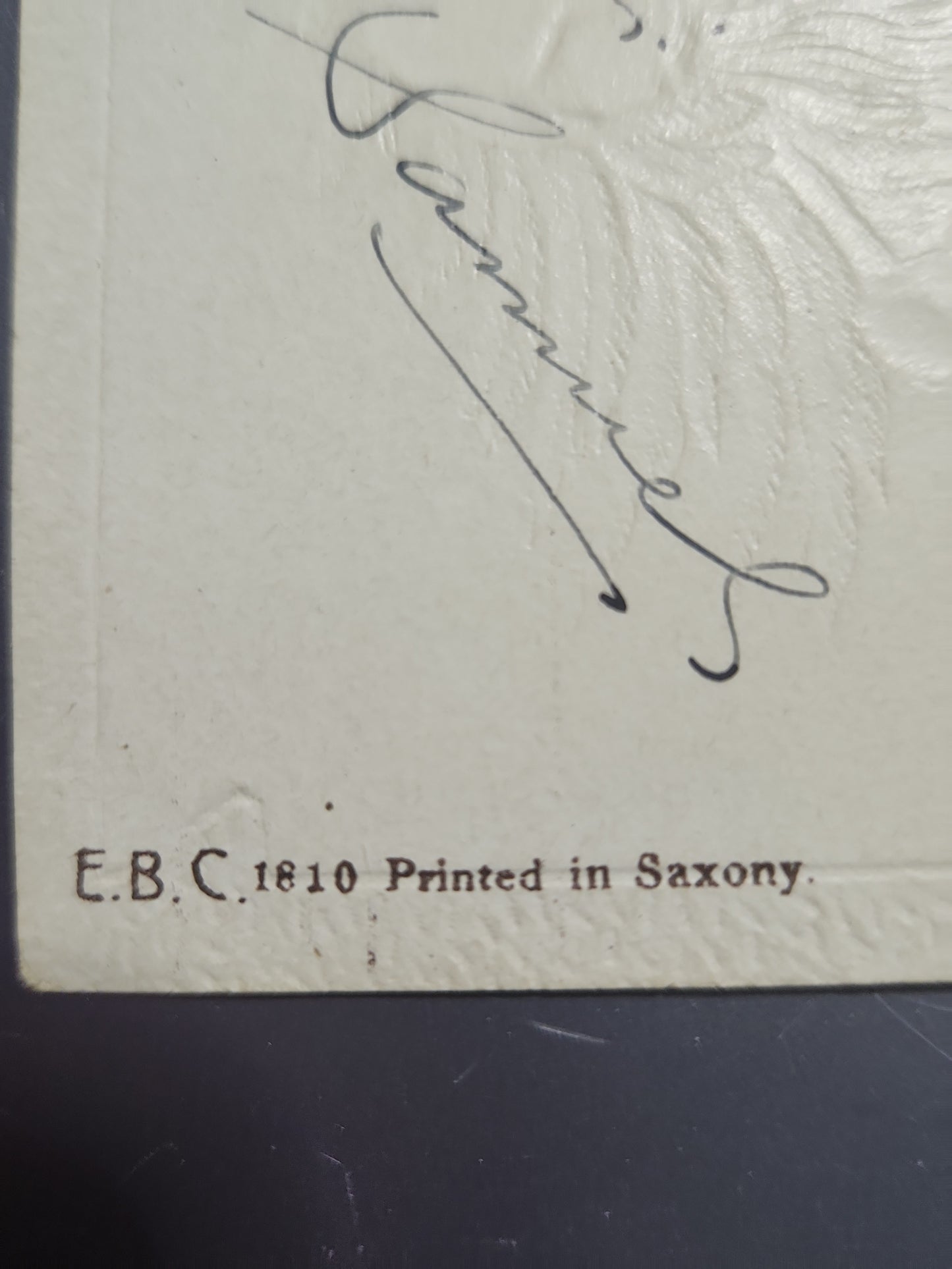 Antique Vintage Postcard A Merry Christmas St. Nicholas Santa Embossed printed in Saxony c1910