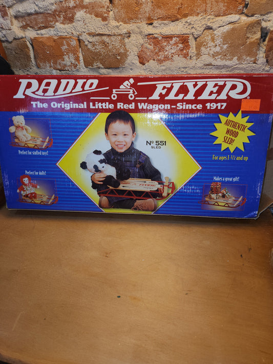 Vintage Radio Flyer Original Little Red Wagon No. 551 Sled New in Box