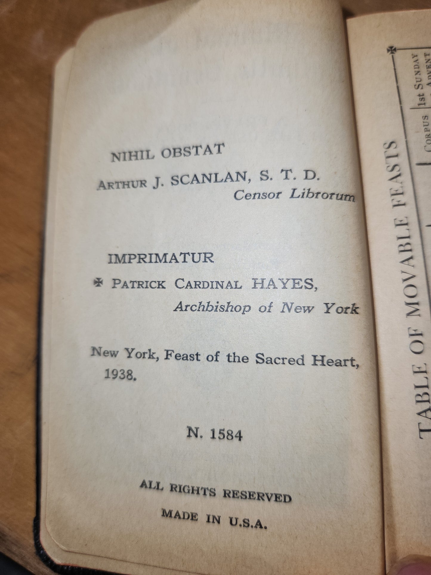 Vintage Manual of Devotions Catholic Prayer Book 1938 vb80