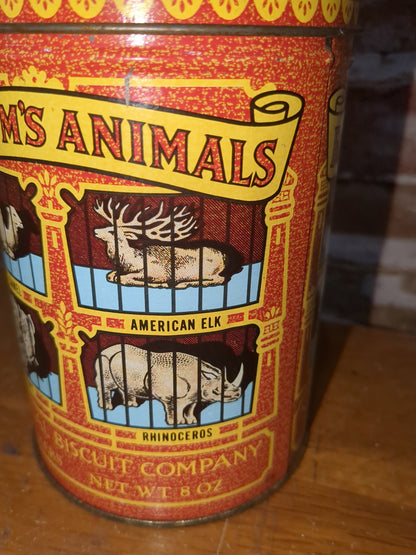 T7 National biscuit company Barnum's Animals tin